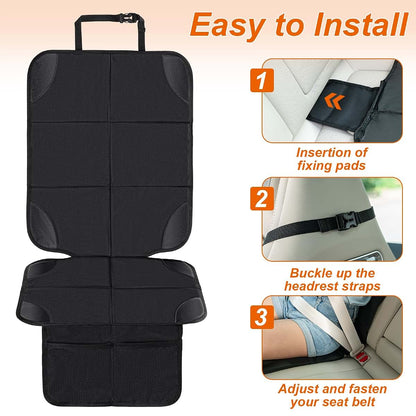 Husfunov 2-Pack Car Seat Protector With Non-Slip Backing And 600D Waterproof Fabric