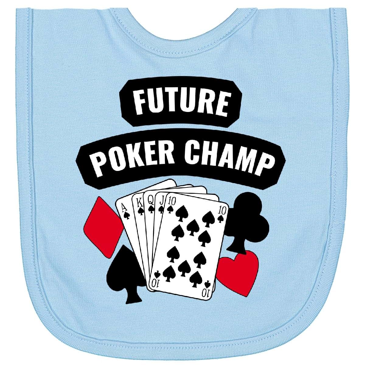 Inktastic Future Poker Champ Newborn Bib - 100% Combed Ringspun Cotton