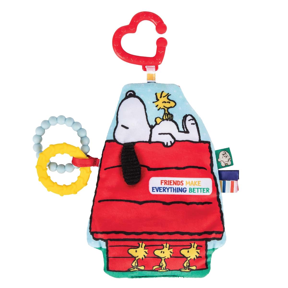 Kids Preferred Peanuts Charlie Brown Sensory Crinkle Teether Toy