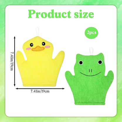 Fnanjwq Baby Bath Mitt Washcloths In Duck And Frog Designs (photo 2)