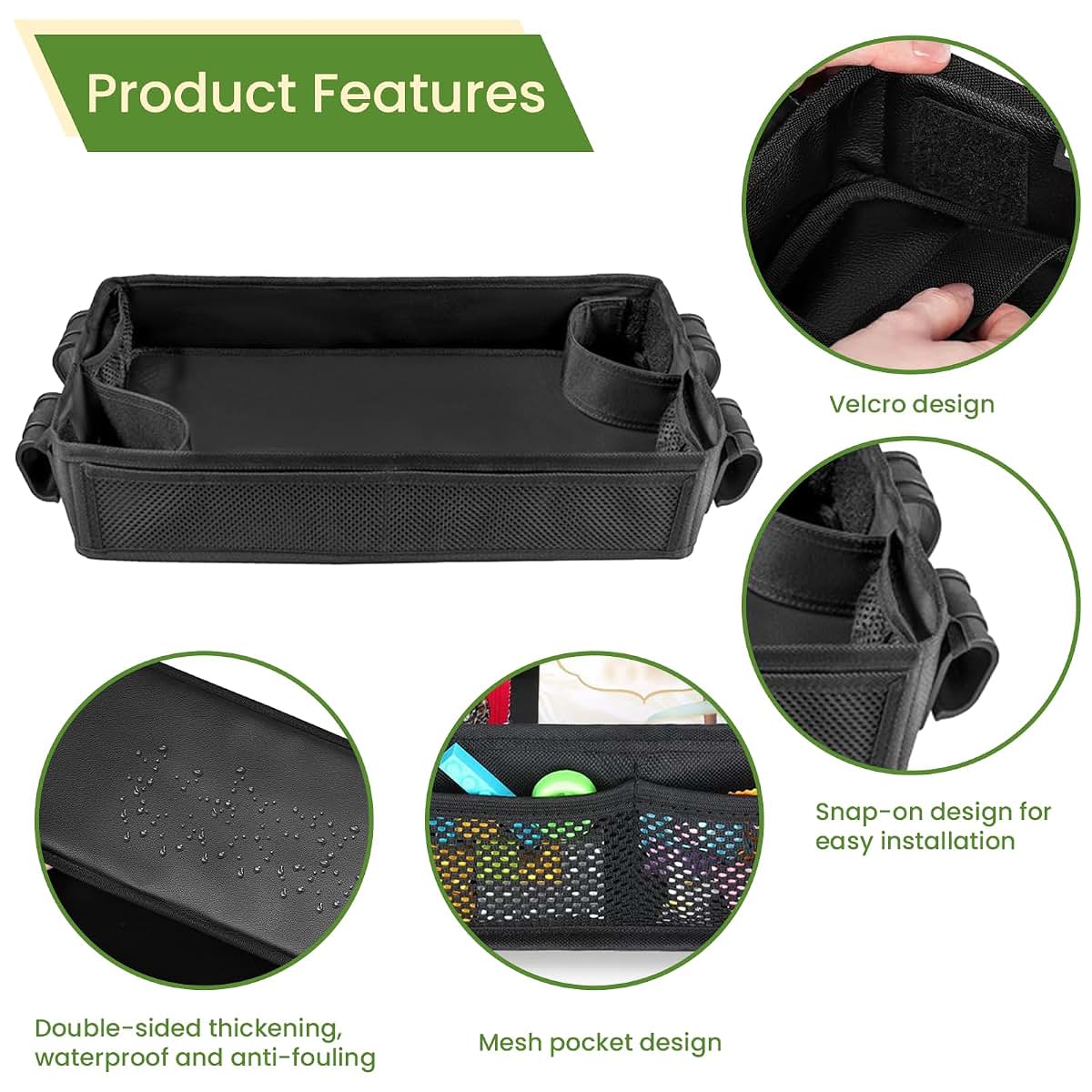 Shinetec Double Sided Stroller Tray for Camper Wagon - Activity & Snack Table