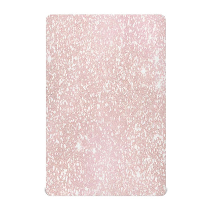 KEEPREAL Fitted Crib Sheets, Pink Glitter Texture, 28x52 Inches, Standard Crib & Toddler Mattress