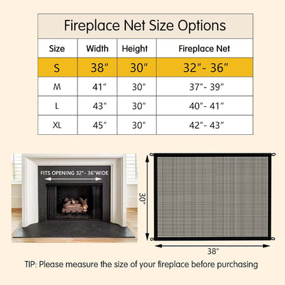 Cupount Fireplace Screen Safe Mesh Gate