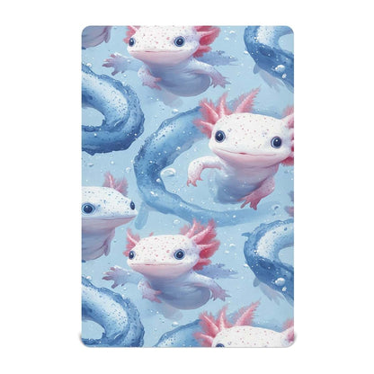 Mazeann Cartoon Sea Axolotl Fitted Crib Sheet