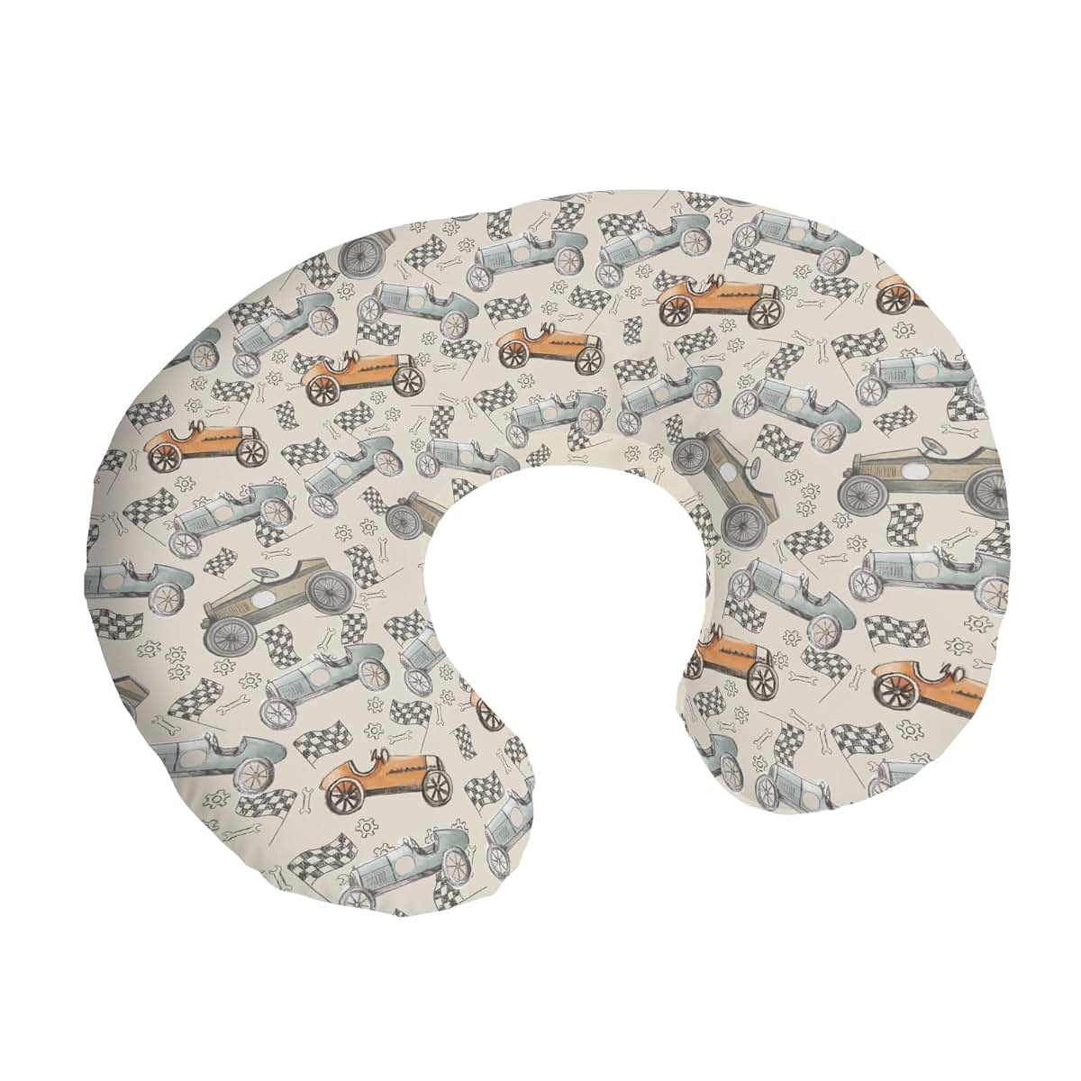 Cstdyfrv Vintage Race Car Nursing Pillow Cover (photo 2)