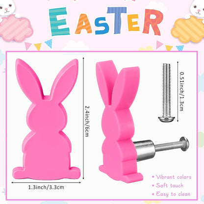 Kathfly Easter Bunny Silicone Drawer Knobs for Cabinets & Dressers