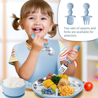 Stainless Steel Baby Feeding Set | 7 Pieces for Toddlers & Babies