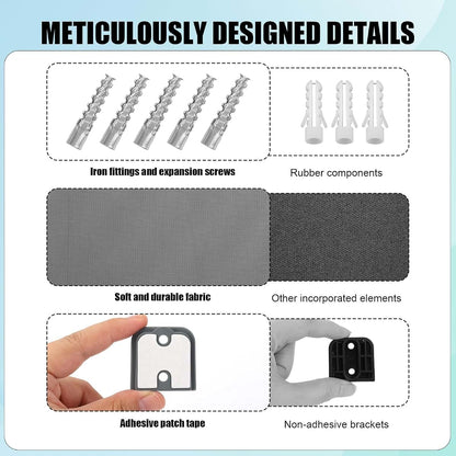 BabyOneStop Retractable Baby Gate Replacement Parts Kit Gray
