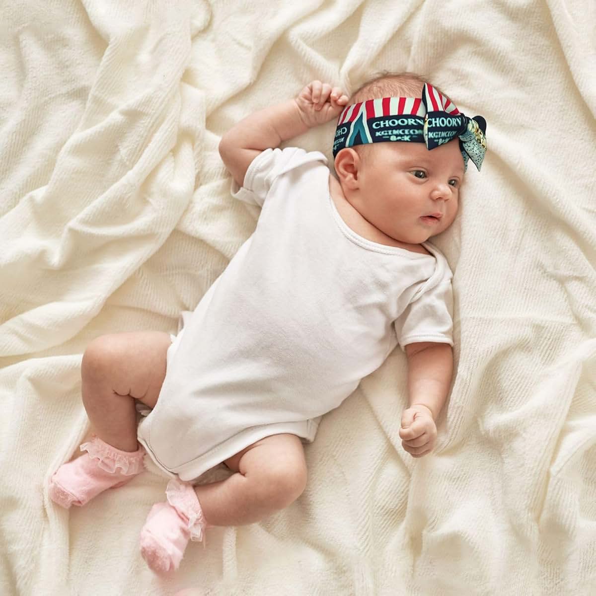 Movie Clapboard Print Bows Baby Headband