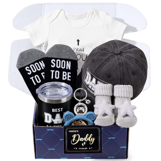 New Dad Gift Set Kit with Tumbler, Hat, and Apparel
