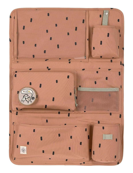 Lassig Car Back Seat Organiser Car-Wrap-to-Go Happy Prints Caramel