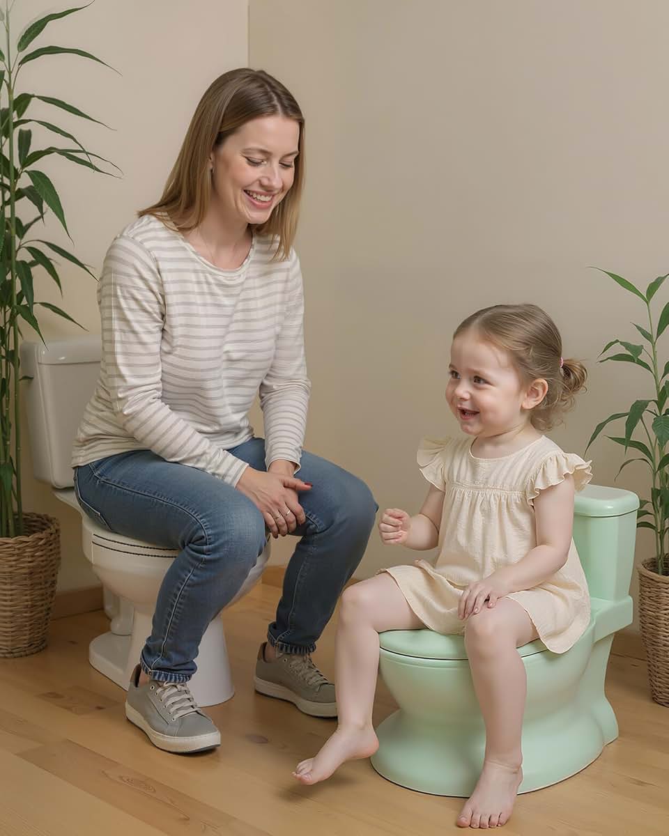 PipNest Toddler Potty Training Toilet with Flush Sound, Splash Guard and Removable Seat
