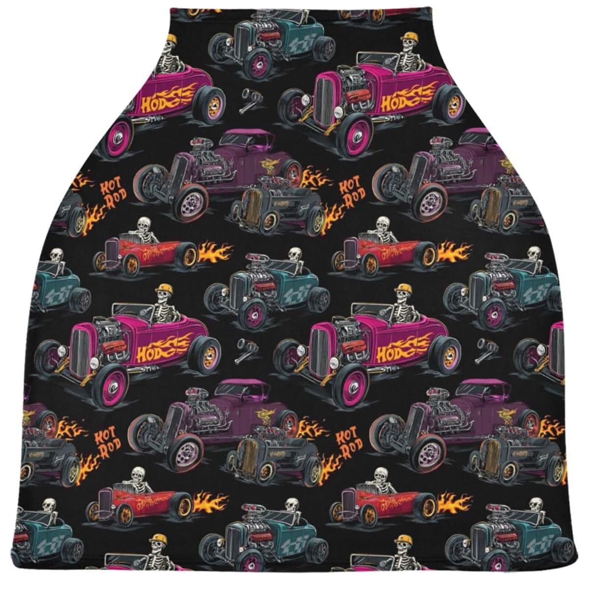 Lancerry Baby Car Seat Cover, Checkered Flag Stretchy Nursing Cover