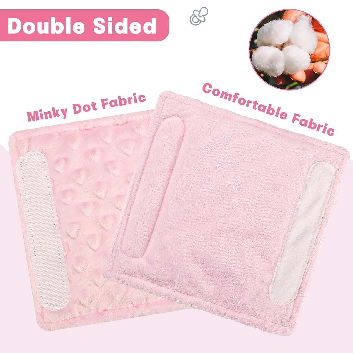 Gfu Car Seat Strap Pads for Baby - Reversible Shoulder Covers (6.5 x 6.5 inch)