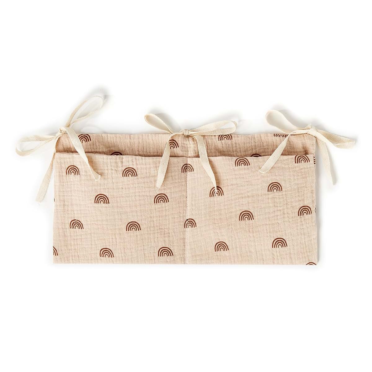 Psdndeww Baby Storage Bag Hangings Organize with 2 Pockets Access Solution Baby Item Organize Bag for Diapers &
