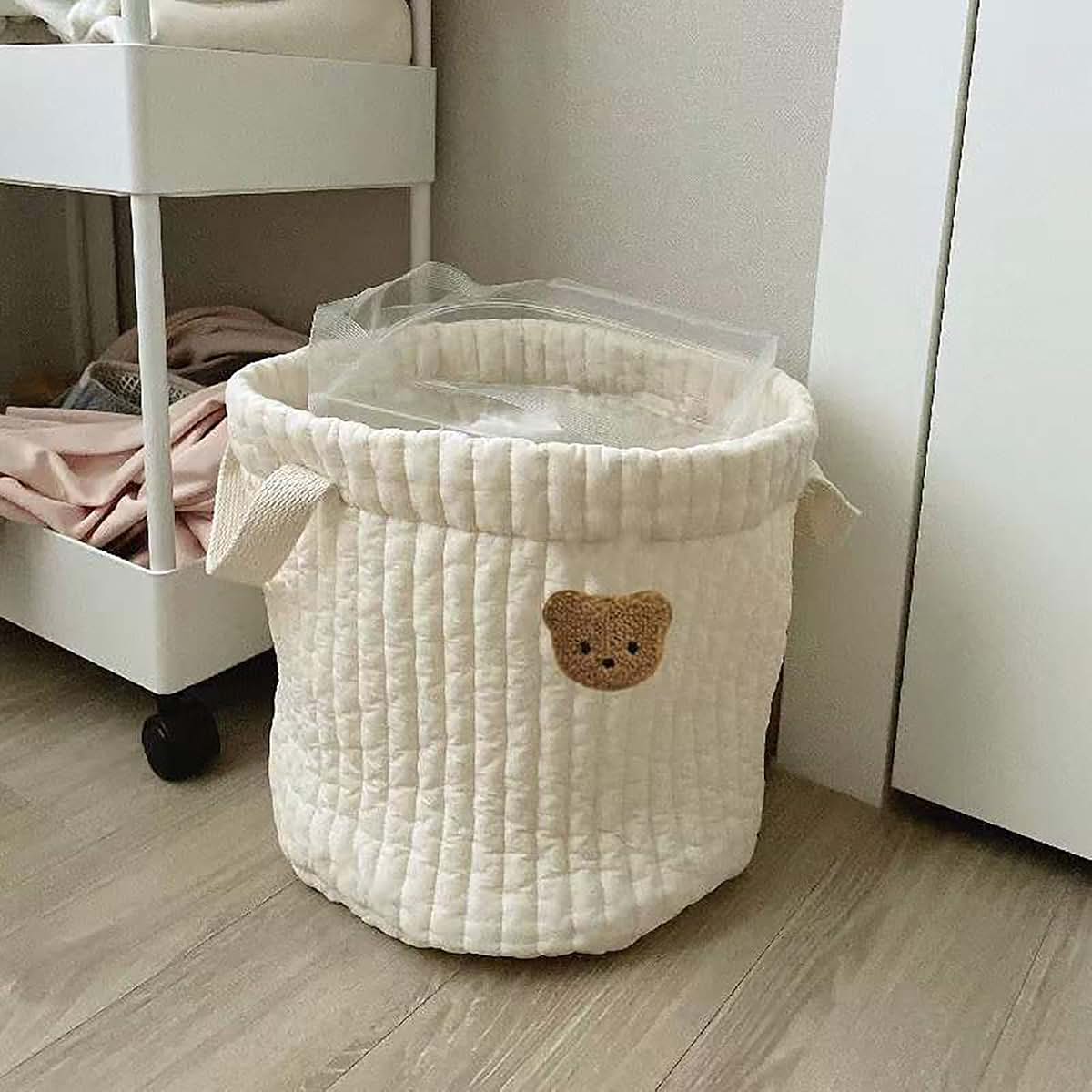 Loxgo Bear Storage Bucket Cotton Nursery Organization Bin (photo 3)