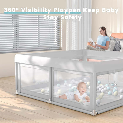 Hiaksedt Baby Playpen 50x50 Inch Indoor Outdoor Safety Yard