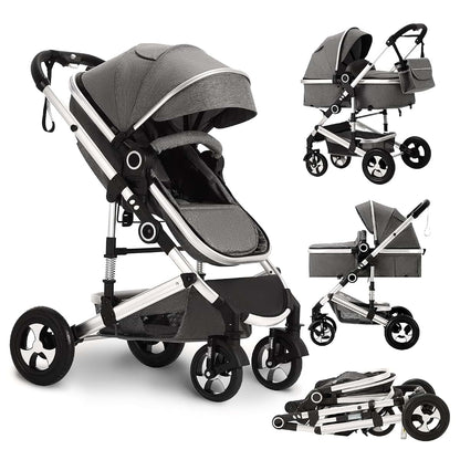 TODEFULL 2-in-1 Baby Stroller with Reversible Seat and Canopy