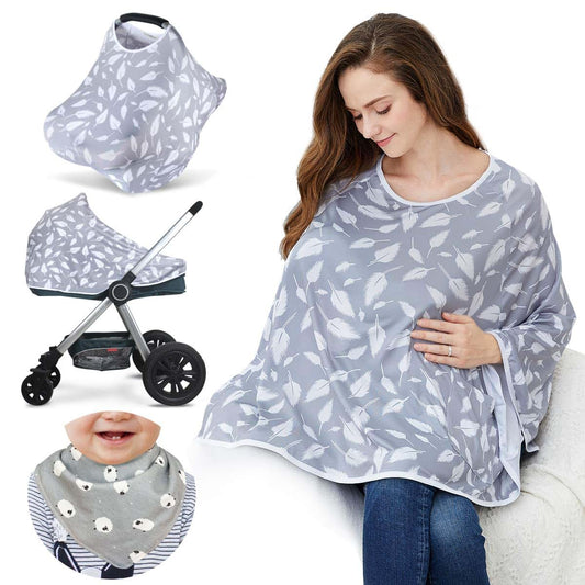 Kefee Kol Baby Nursing Cover And Multi-Use Poncho