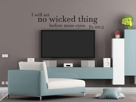 Best Design Amazing Psalm 101:3 Vinyl Wall Decal