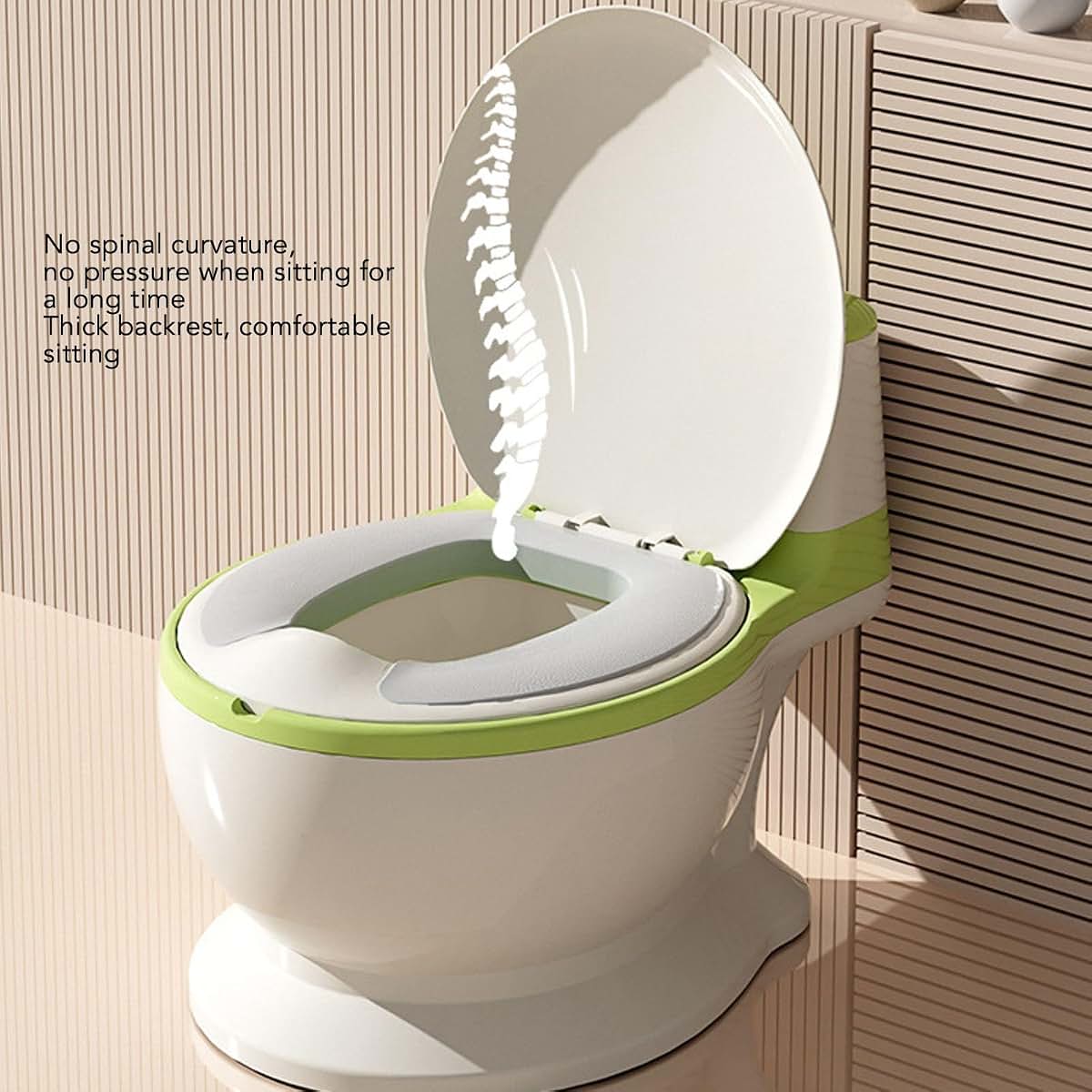 XHTLLO Adjustable Portable Kids Potty Training Seat, Ergonomic and Safe Children's Toilet with Removable Potty Pot (photo 4)