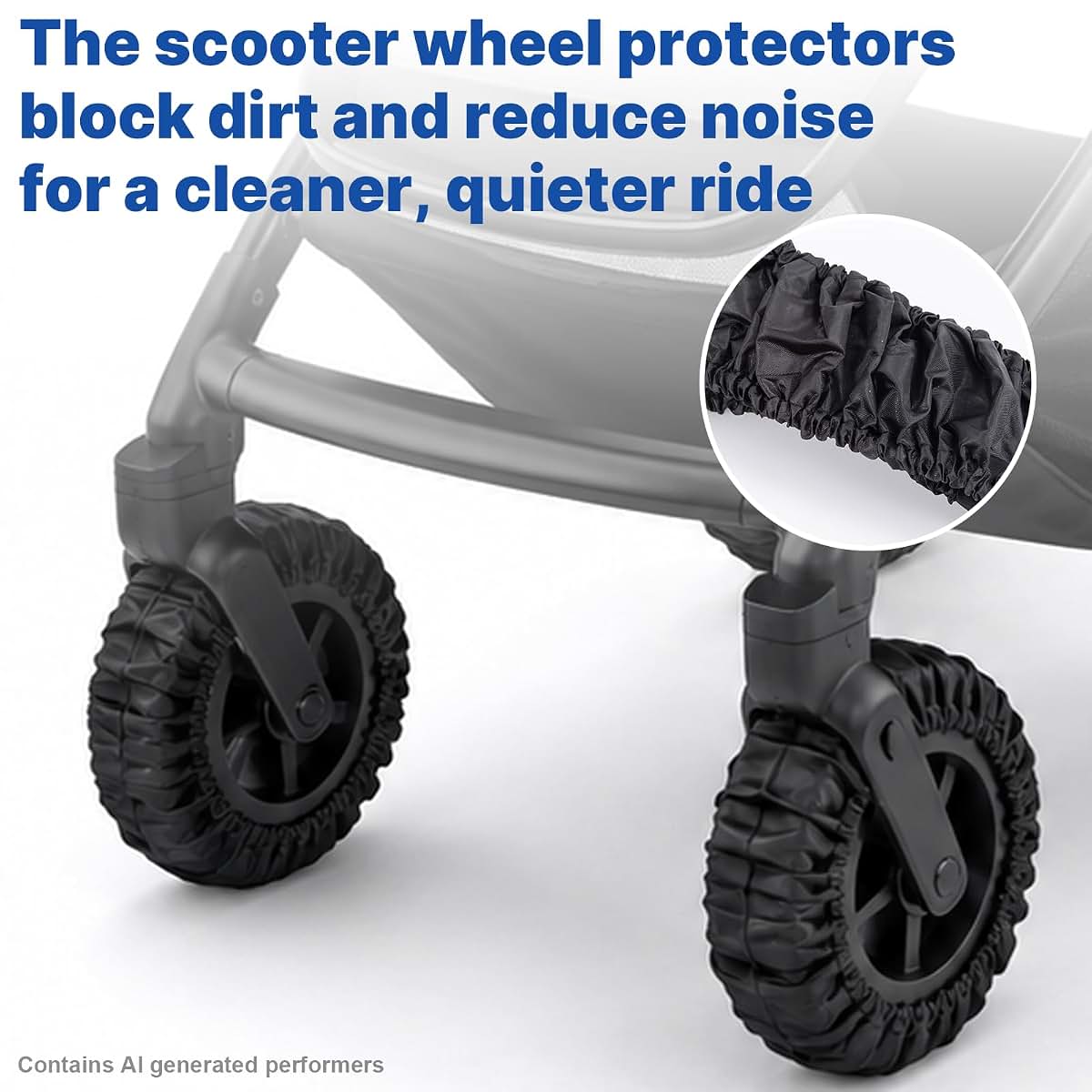 CHZQWAO 4 PCS Baby Stroller Wheel Covers Dustproof Protector (photo 3)