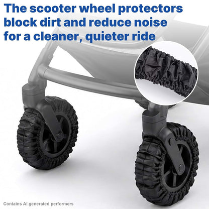 CHZQWAO 4 PCS Baby Stroller Wheel Covers Dustproof Protector (photo 3)