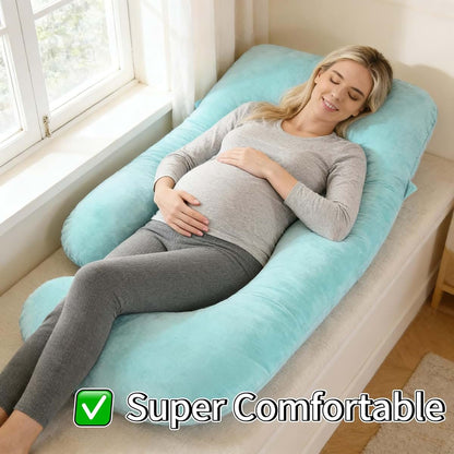 Wndy's Dream J-Shaped Maternity Pillow with Removable Cover, Grey
