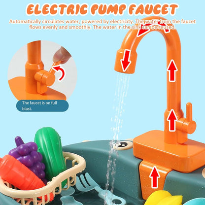 Jorzer Toy Sink Faucet, Kitchen Sink Toys Faucet Plastic Replacement Playhouse Accessories for Boys Girls Toddlers (photo 2)