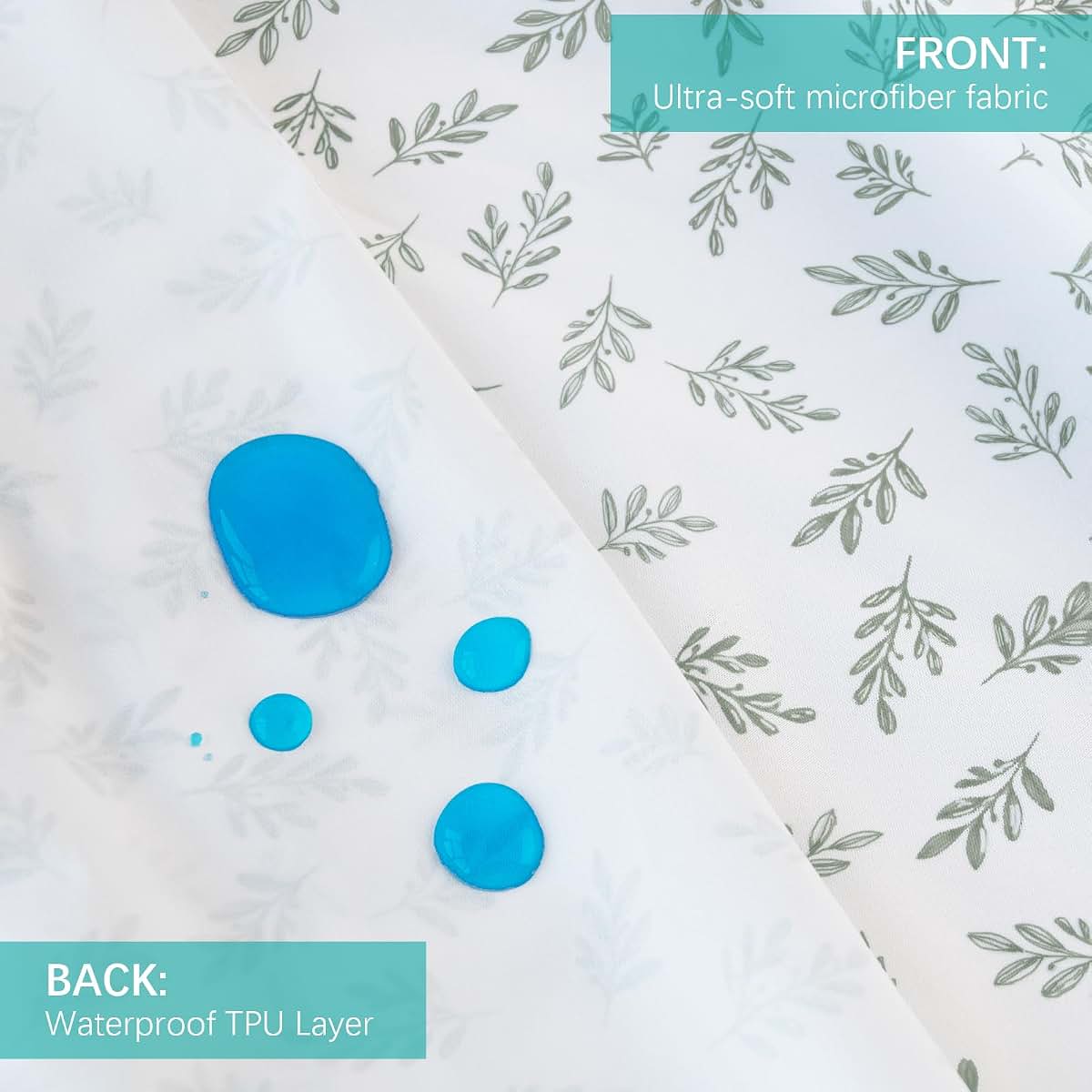 Biloban 4-Pack Waterproof Fitted Crib Sheets Microfiber Baby Bed Sheet for Standard Crib and Toddler Mattress 52x28x8in