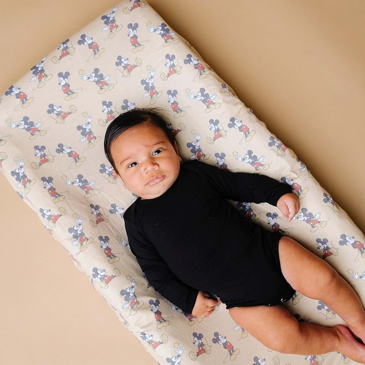 Copper Pearl Knit Changing Pad Cover, Mickey Mouse