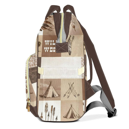 YallLocoMo Personalized Diaper Bag Backpack Name West Cowboy Life Wild Large Capacity Nappy Bag: Designed for Travel & (photo 3)