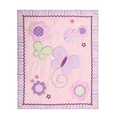 Butterfly Nursery Crib Bedding Set for Baby Girl Cot