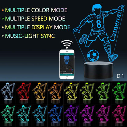 CTMade Personalized Soccer Table Light With Custom Name (photo 3)