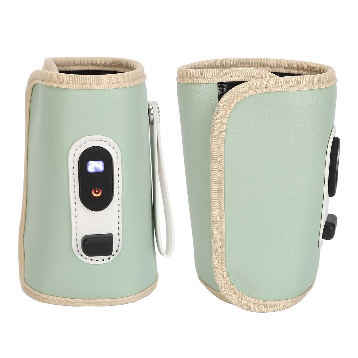Dioche Milk Bottle Warmer Bag with LCD Display, 5-Speed Temperature Control, USB Powered, Green
