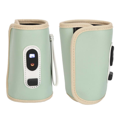 Dioche Milk Bottle Warmer Bag with LCD Display, 5-Speed Temperature Control, USB Powered, Green
