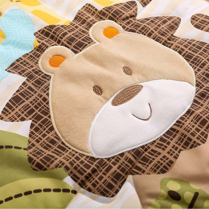 CribMATE 4-Piece Safari Nursery Crib Bedding Set with Quilt, Fitted Sheets, and Skirt (photo 3)