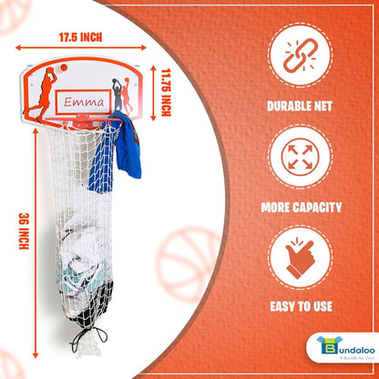 Bundaloo Basketball Laundry Hamper Over The Door Hoop (photo 2)