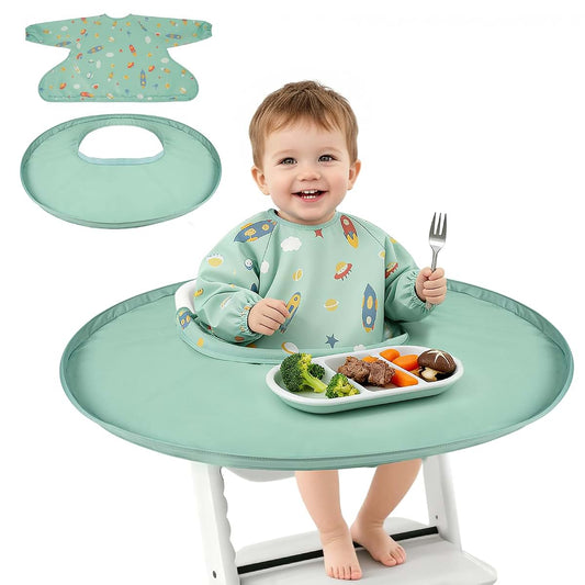 Universal Food Catcher Bib Set for Baby High Chairs