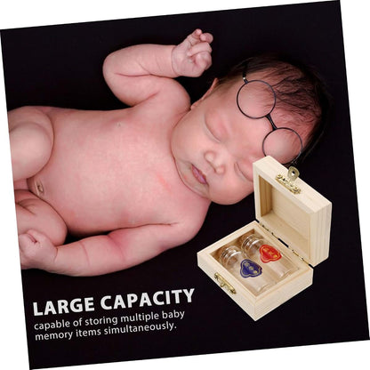 HANABASS Baby Keepsake Box Umbilical Cord Keepsake Box 2 Bottles (photo 4)