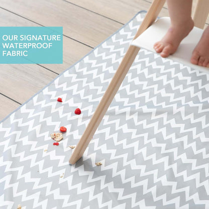 Bumkins Baby Splat Mat 42x42 Inch Waterproof Reusable Gray