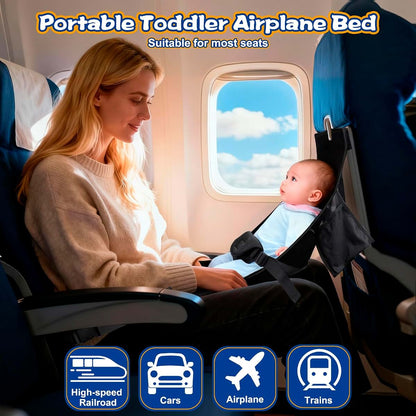 TRELC Portable Baby Travel Bed for Airplane, 1-6 Months, Foldable with Storage Bag