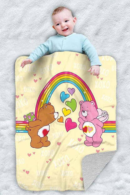 Care Bears Sherpa Fleece Throw Blanket for Infants (30" x 40")