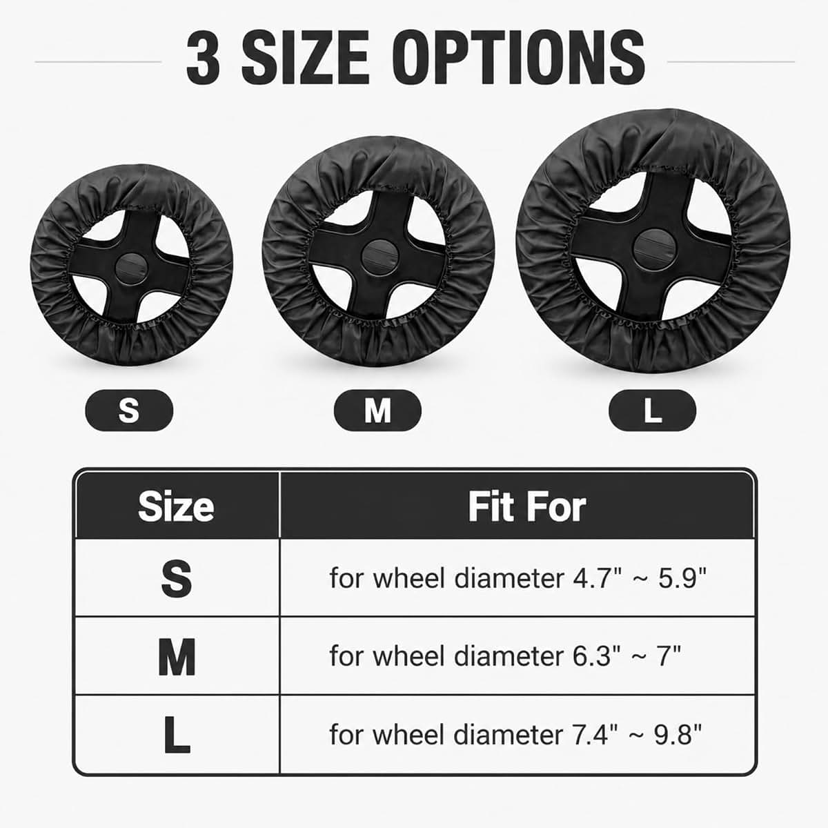 Shinetec Stroller Wheel Covers Noise Reducing Tire Protectors - Large (photo 2)