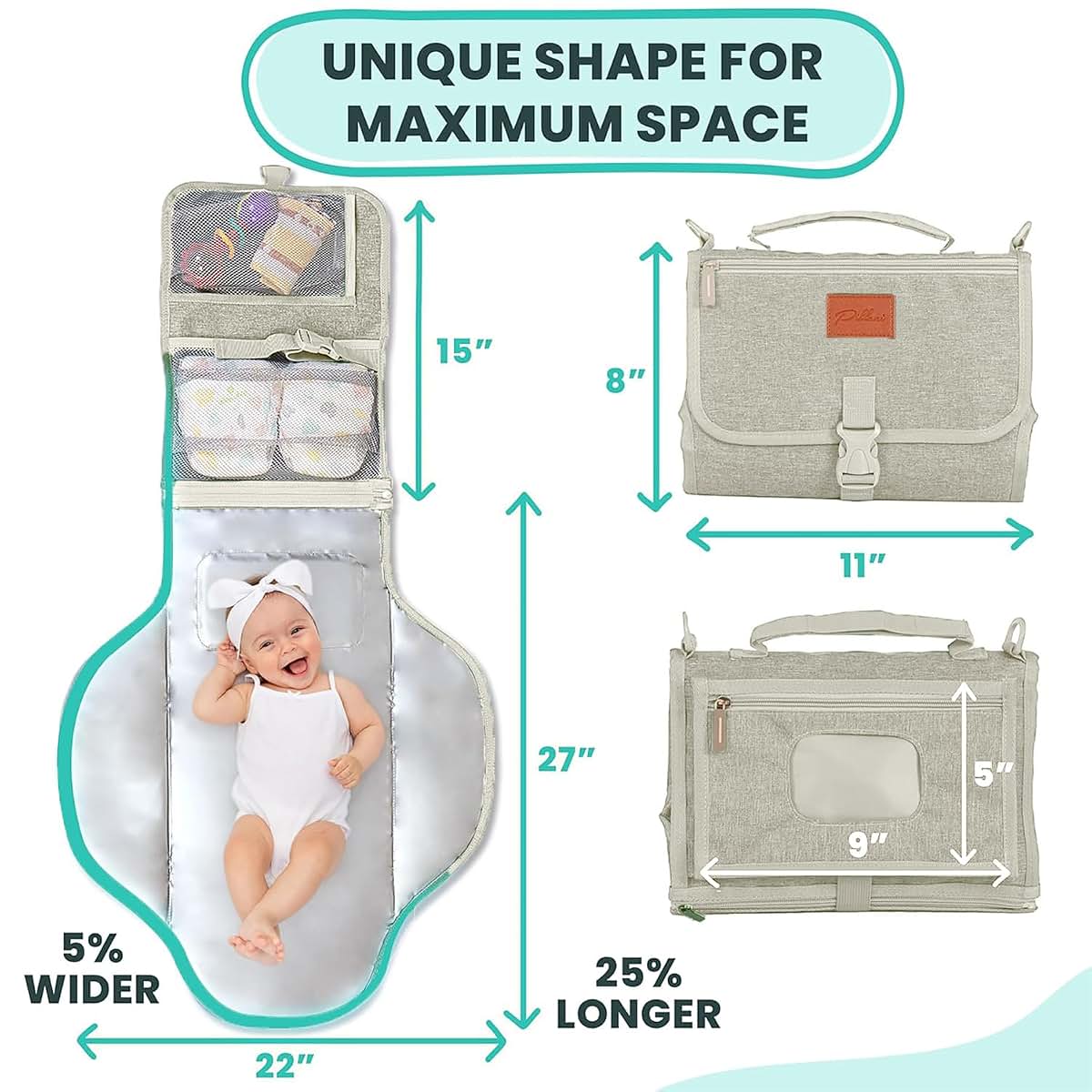 Portable Waterproof Changing Mat for Baby Travel Diaper Station