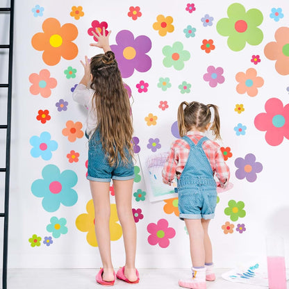 Comnico Cute Floral PVC Peel And Stick Wall Decals for Home Decor