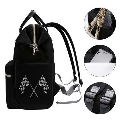 Songting Diaper Bag Backpack in Black-Style Checkered Print (photo 3)