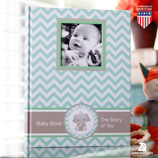 ADESIGNSTORE Baby Memory Book - Newborn Journal - Baby First Year Book Album - Baby Shower Book Gift - Baby Keepsake