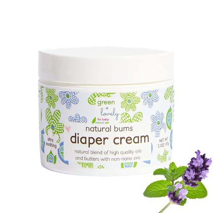 Green + Lovely Natural Bums Diaper Rash Cream With Organic Shea And Coconut