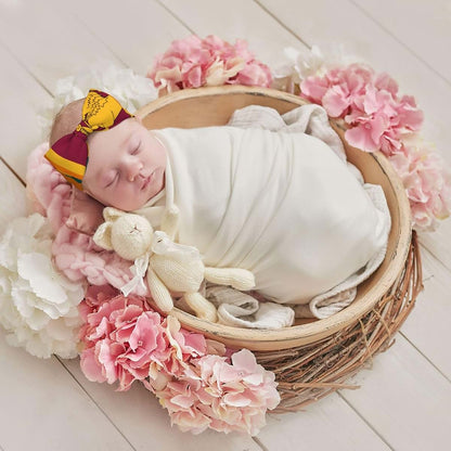 WZYWHJ Sri Lanka Flag Prints Baby Bow Headband - Stretchy Polyester Hairband for Newborns